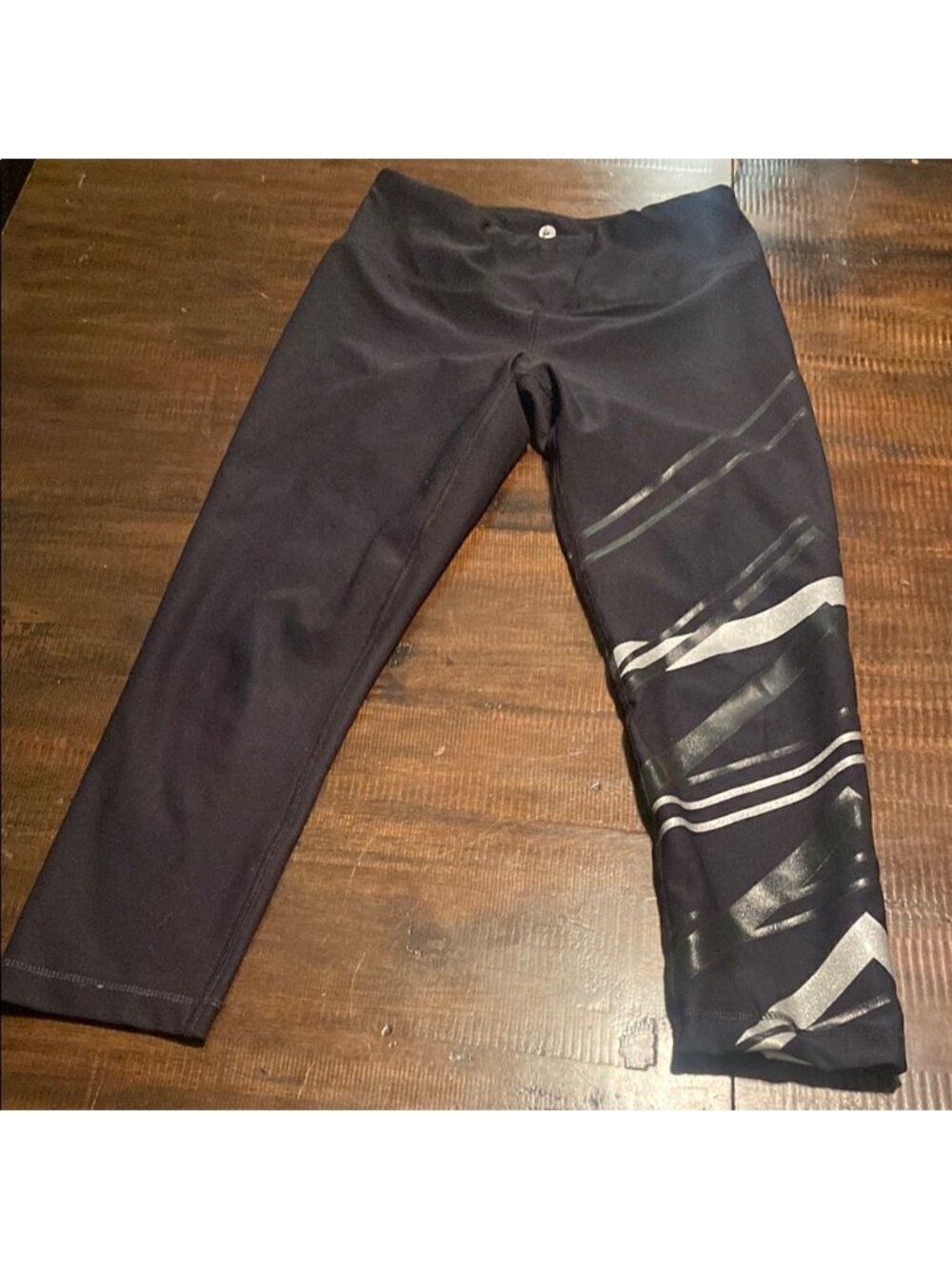 90 degree workout leggings ladies small silver graphic